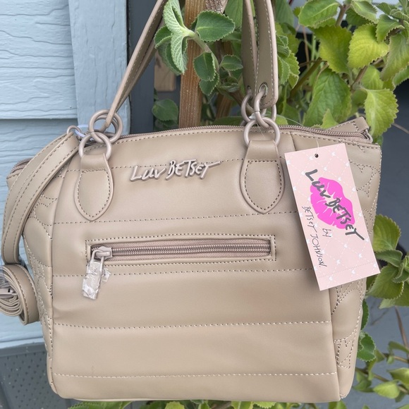 LUV BETSEY By Betsey Johnson LBKinley Satchel Bag In Taupe - Picture 2 of 15